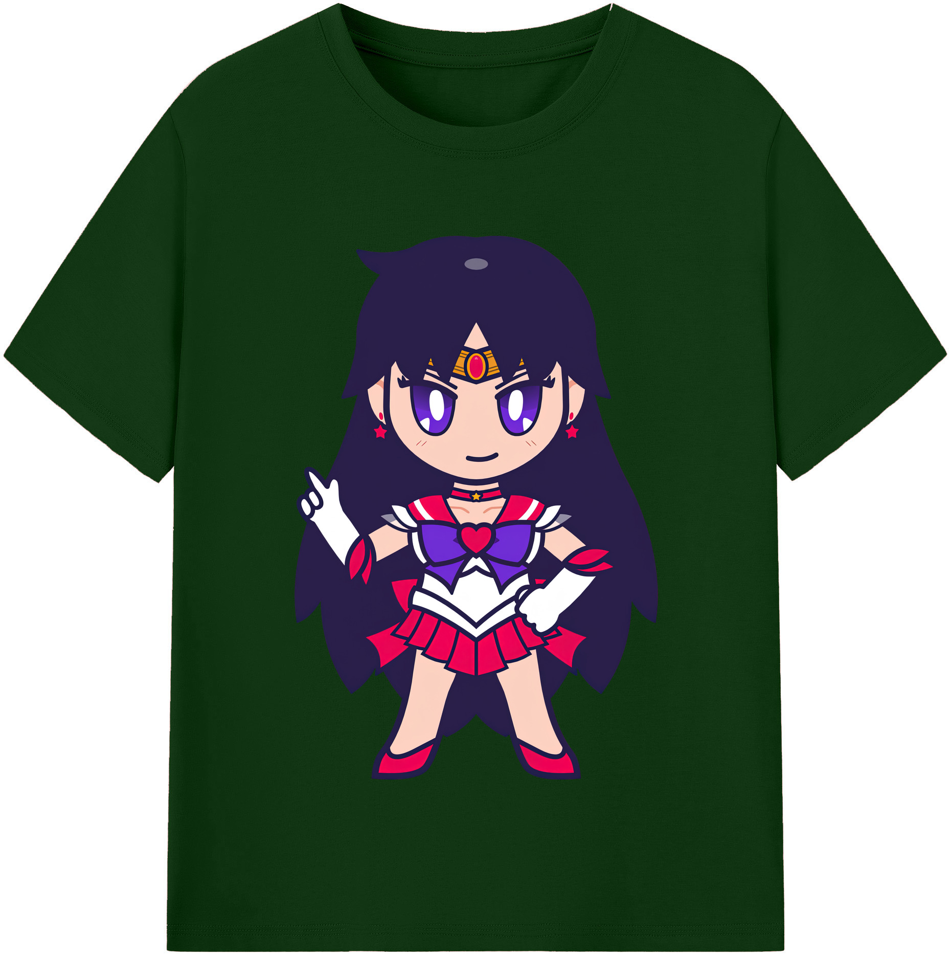（画像用） 美少女戦士セーラームーン 火野レイ ひの レイ Sailor Moon Hino Rei （セーラーマーズ,Sailor Mars） 綿100％半袖Tシャツ（フロントプリント）